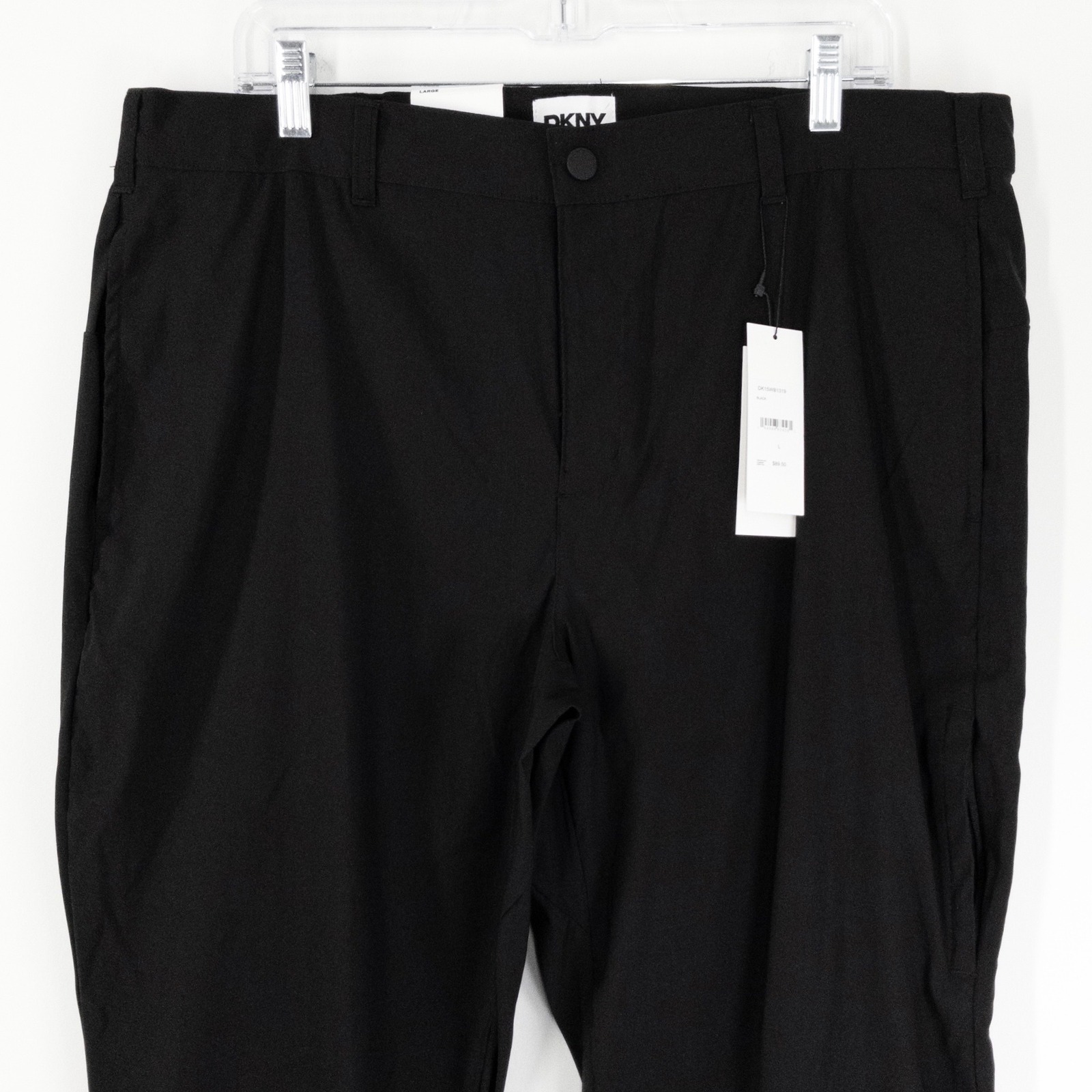 Dkny Pants Men's Large Black Stretch Performance Casual Dress Nwt $89 Modern Fit